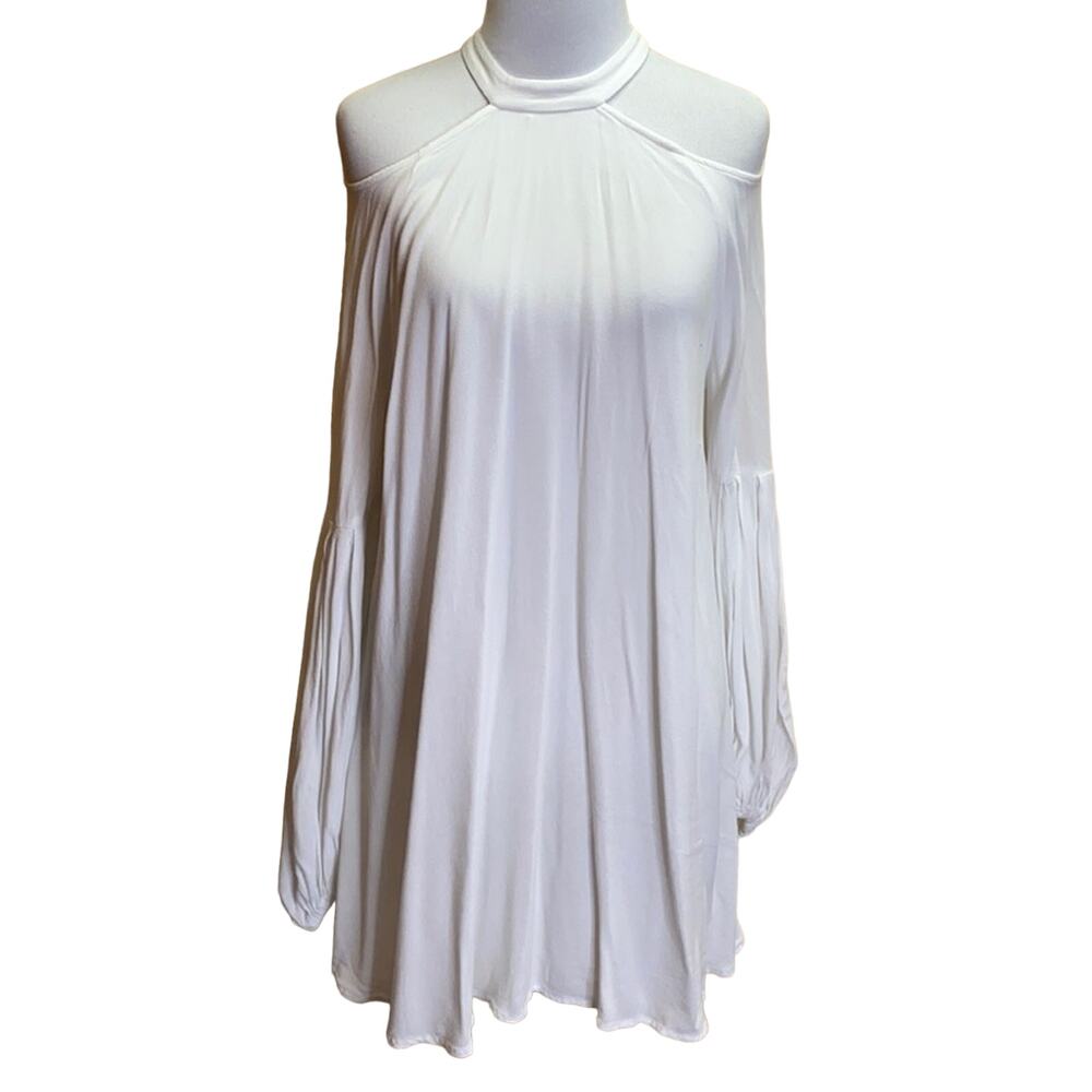 Free People Rayon Drift Away Blouse / Dress in Ivory Size Small - Picture 2 of 11